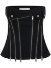 Dion Lee Denim Biker Corset Top In Black
