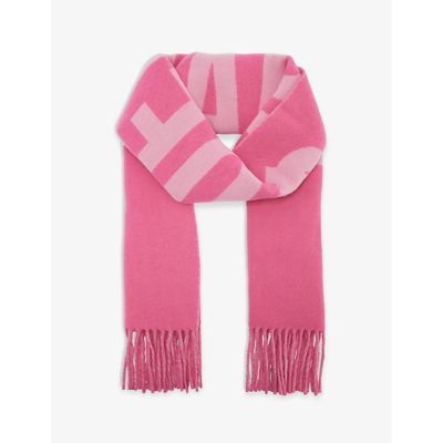 Jacquemus Mens Multi-pink L'echarpe Wool-knit Scarf