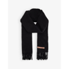 ACNE STUDIOS ACNE STUDIOS MEN'S BLACK CANADA FRINGED WOOL SCARF,67121664