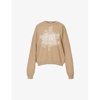 Acne Studios Mens Dark Beige Franzisko Devil Brand-print Cotton-jersey Sweatshirt In Dark Beige