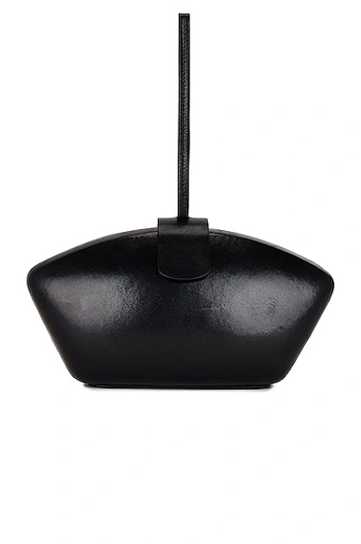 The Row Ivy Leather Top Handle Bag In Black Shg