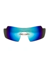 Coperni Oversize Mirrored-lenses Sunglasses In Ice Blue