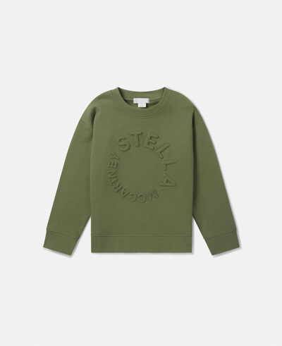 Stella Mccartney Circular Logo Embroidery Sweatshirt In Green