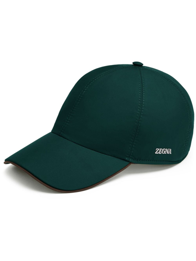 Zegna Logo-embossed Baseball Cap In Green