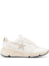 Golden Goose Snake Leather Heel Tab Sneakers In White