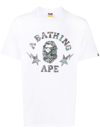 A BATHING APE LOGO-PRINT COTTON T-SHIRT