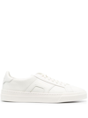 SANTONI LOGO-PRINT PANELLED-DESIGN SNEAKERS