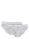Dolce & Gabbana Logo-waistband Cotton-blend Brief In Gray