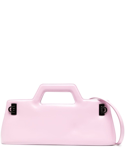Ferragamo Wanda Leather Mini Bag In Pink