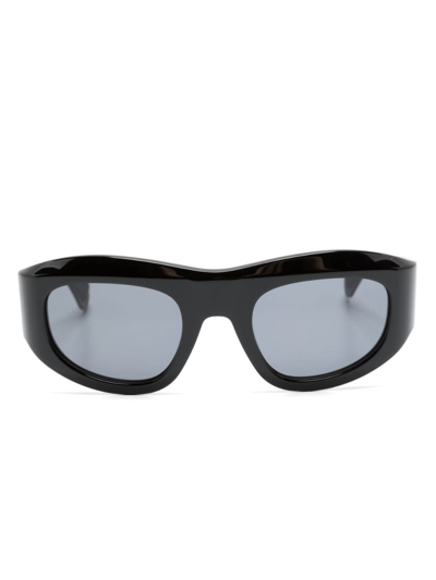 Gigi Studios Galilea Oval-frame Sunglasses In Black