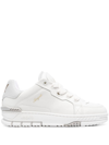 Axel Arigato 'area Haze' Grey And White Low Top Sneakers With Laminated Leather In Leather Blend Woman In White