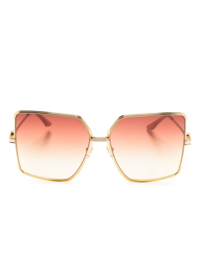 Casablanca Gradient Oversize-frame Sunglasses In Gold