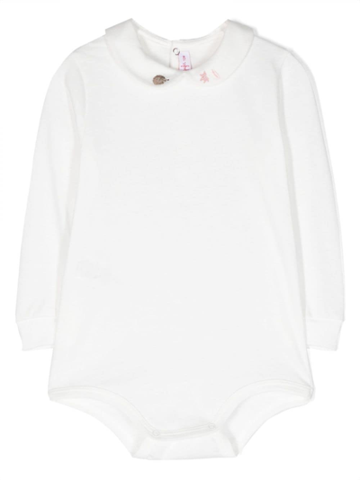 Il Gufo Babies' Long-sleeve Cotton Body In White