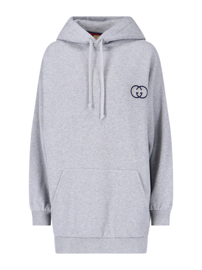 Gucci Oversize Hoodie In Gray