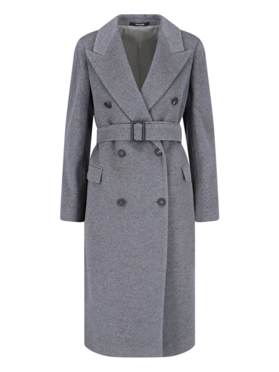 Tagliatore Double-breasted Coat In Gris