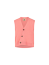 The Garment V-neck Wool Sleeveless Sweater In Pink