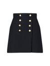 Gucci Crepe Cady Silk Blend Skirt In Black  