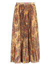 Etro Woman Midi Skirt Sand Size 10 Polyester In Beige