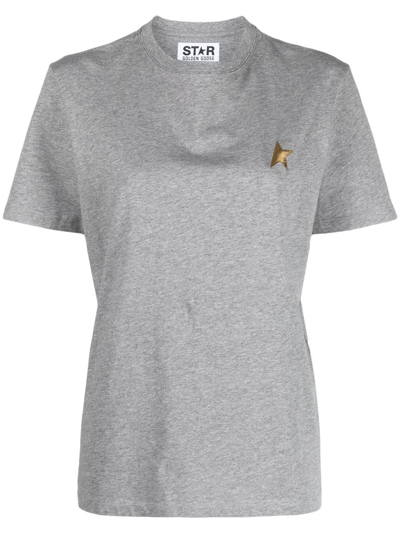 Golden Goose T-shirt In Colour In Grey