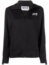 Golden Goose Deluxe Brand High-collar Sweatshirt With Star Detailing And Zipper In Black