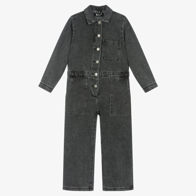Molo Kids' Angie Cotton Jumpsuit In Grey