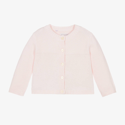 Emile Et Rose Girls Pink Cotton Knit Baby Cardigan