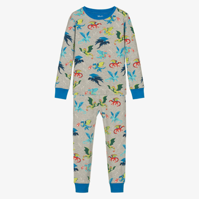 Hatley Kids' Boys Grey Cotton Dragons Realm Pyjamas