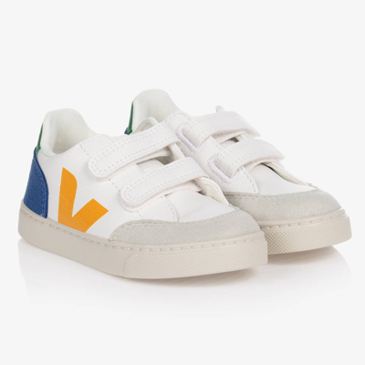 Veja Teen White Leather V-12 Trainers