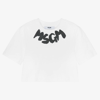 Msgm Logo Short-sleeved T-shirt In White