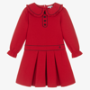 BEATRICE & GEORGE GIRLS RED MILANO COTTON JERSEY DRESS