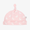 THE LITTLE TAILOR GIRLS PINK & WHITE COTTON BABY HAT
