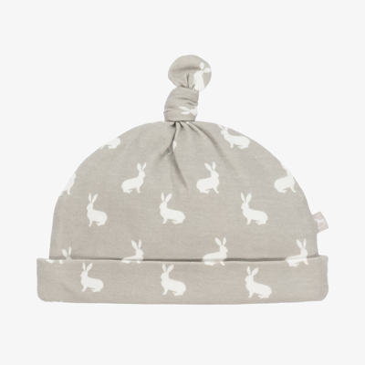 The Little Tailor Grey & White Cotton Baby Hat