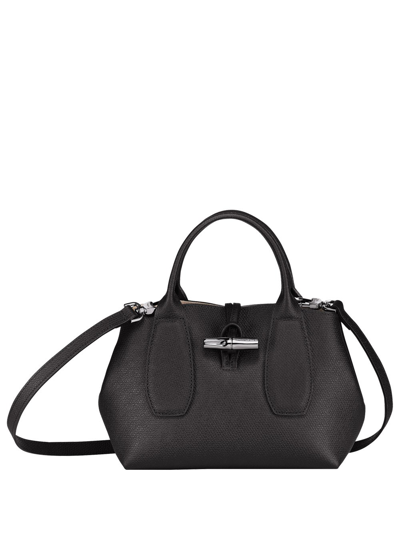 Longchamp `roseau` Small Handbag In Black  