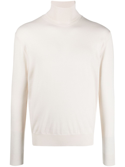 Altea Fine-knit High-neck Jumper In Beige
