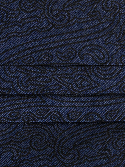 Etro Paisley-print Silk Cummerbund In Blau
