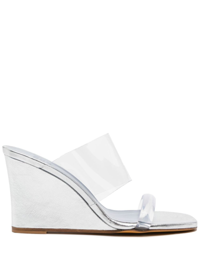Maryam Nassir Zadeh Ssense Exclusive White Olympia Heeled Sandals In Silber