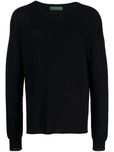 CASEY CASEY RIB-STITCH COTTON SWEATSHIRT