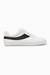 COS LEATHER-TRIMMED CANVAS SNEAKERS