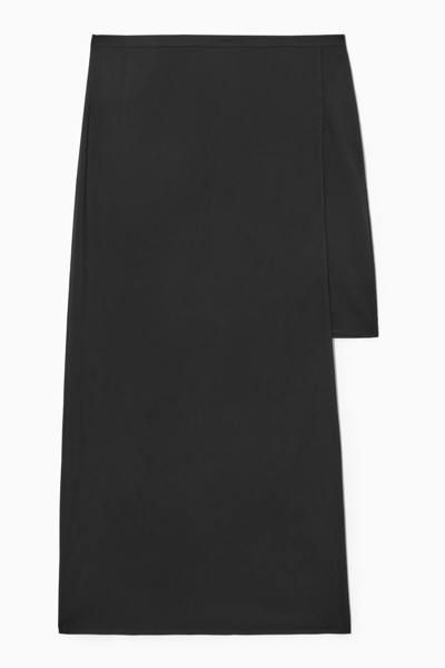 Cos Asymmetric Cutout Skirt In Black
