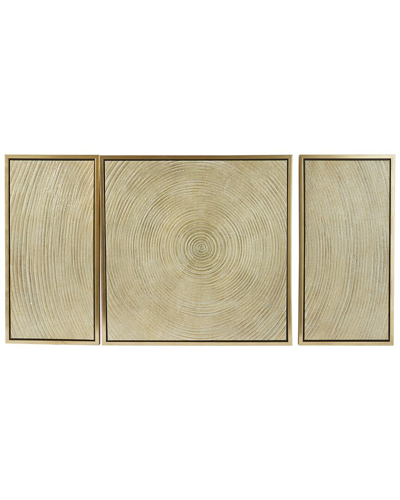 The Novogratz Peyton Lane Set Of 3 Starburst Framed Wall Art Pieces In Brown