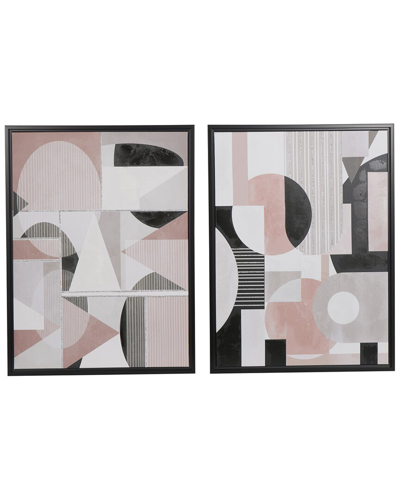 The Novogratz Set Of 2 Abstract Geometric Framed Wall Art