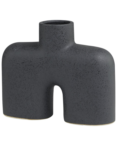 Peyton Lane Abstract Ceramic Arched Vase In Black