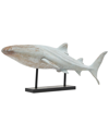 Peyton Lane Shark Decorative Sculpture With Stand In Blue
