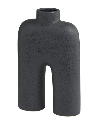 Peyton Lane Abstract Ceramic Arched Vase In Black