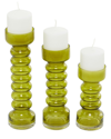 THE NOVOGRATZ THE NOVOGRATZ SET OF 3 BUBBLE PILLAR CANDLE HOLDERS