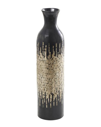 Peyton Lane Capiz Shell Handmade Vase In Black