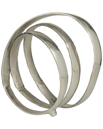 Peyton Lane Modern Looped Sculpture In Silver