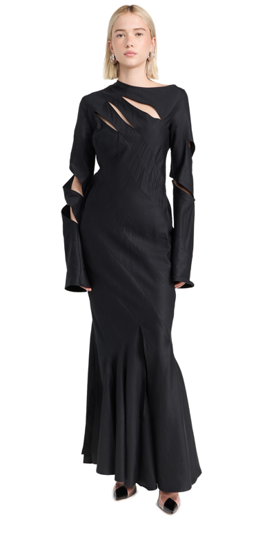 A.w.a.k.e. Twisted Maxi Dress In Black