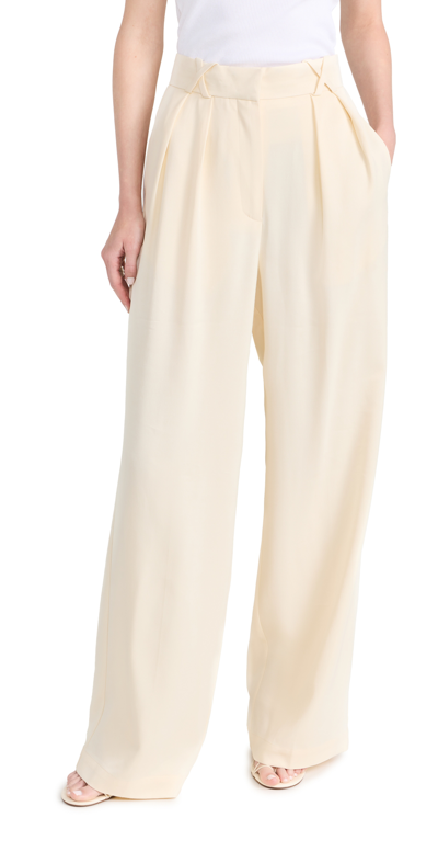 Rohe Wide Leg Tailored Trousers In Ivory