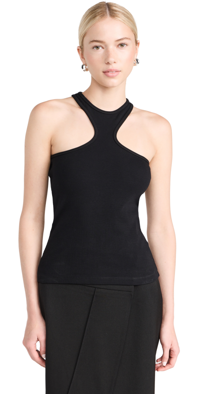 Rohe Racer-neck Jersey Tank Top In Black